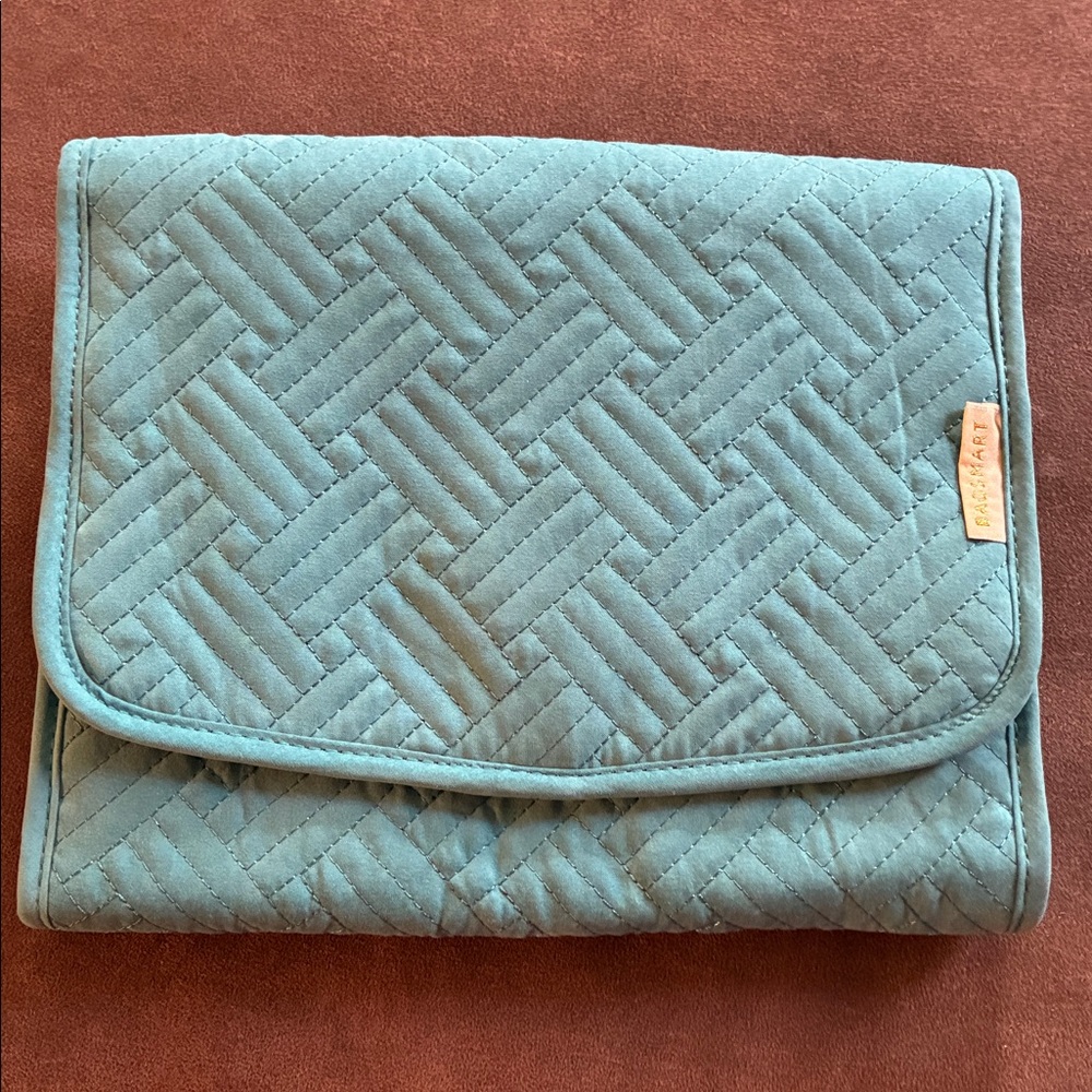 New BAGSMART quilted turquoise travel jewelry organizer bag